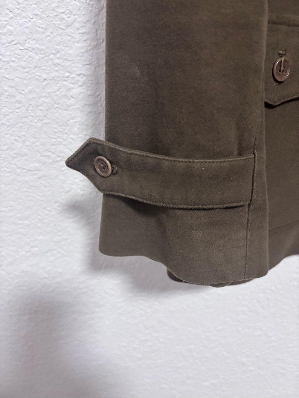Ralph Lauren Olive Green Double-Breasted Pea Coat - Picture 3 of 4